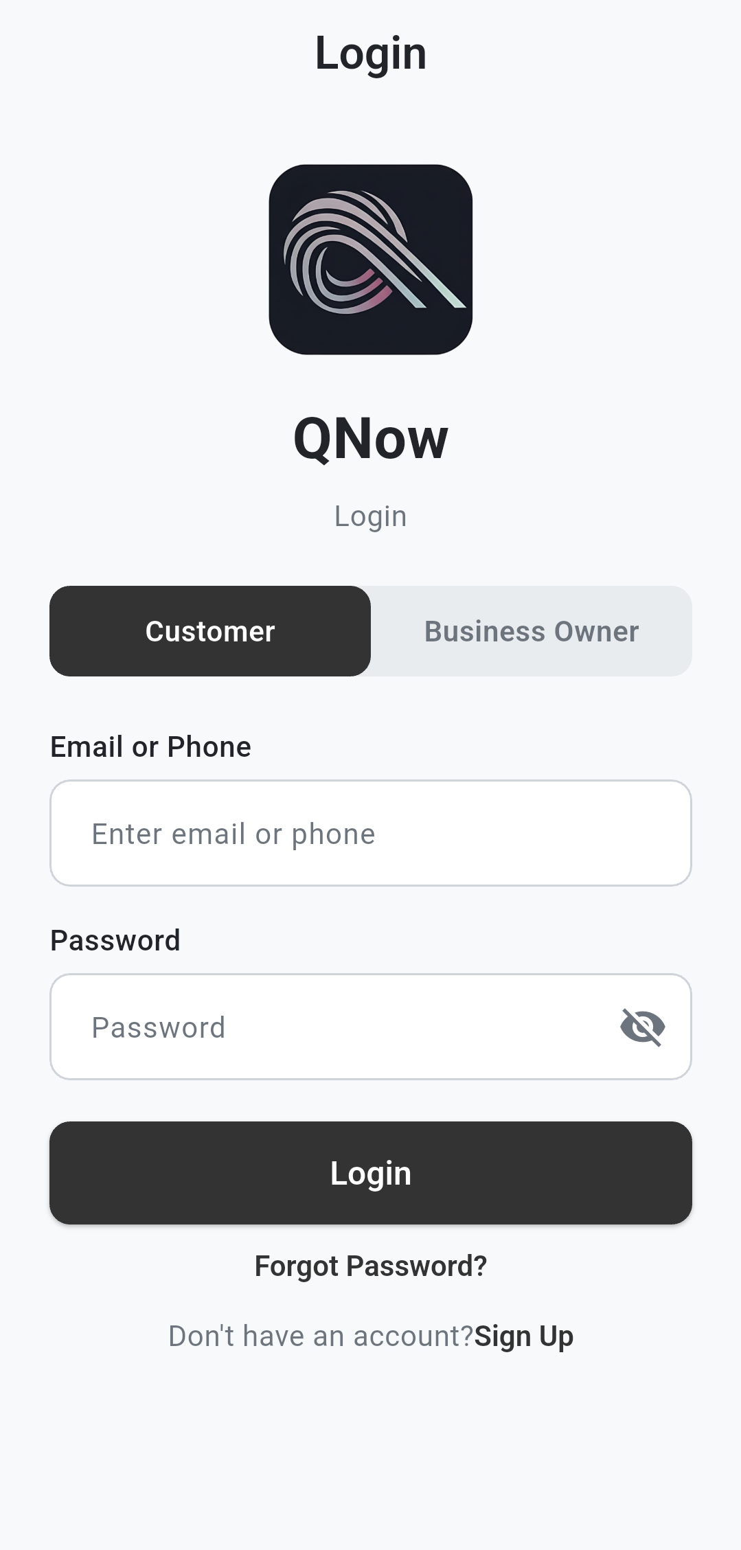 Login Screen